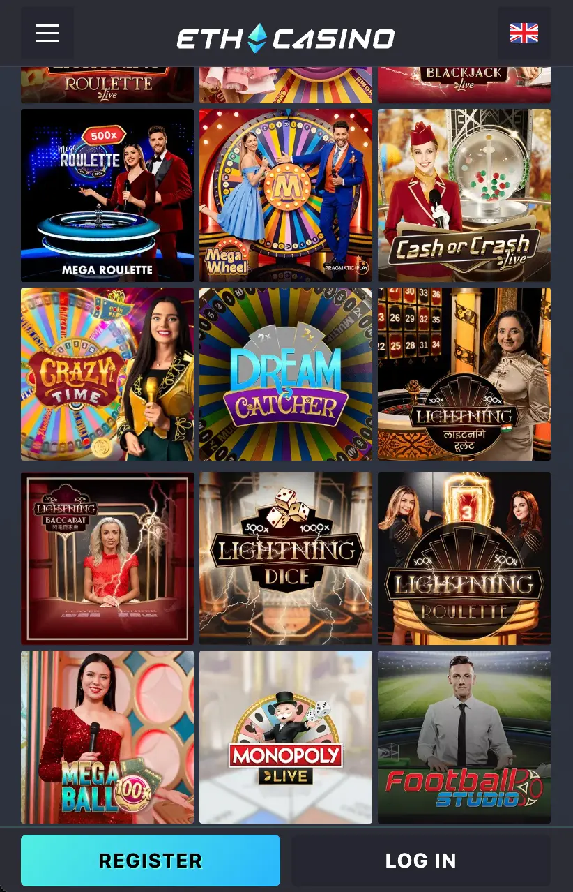 Download Monopoly Live App from ETH CASINO
