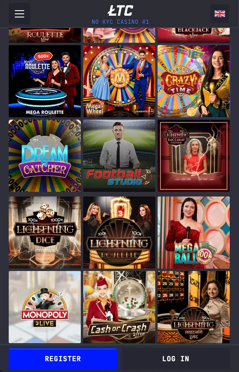 Download Monopoly Live App from LTC Casino