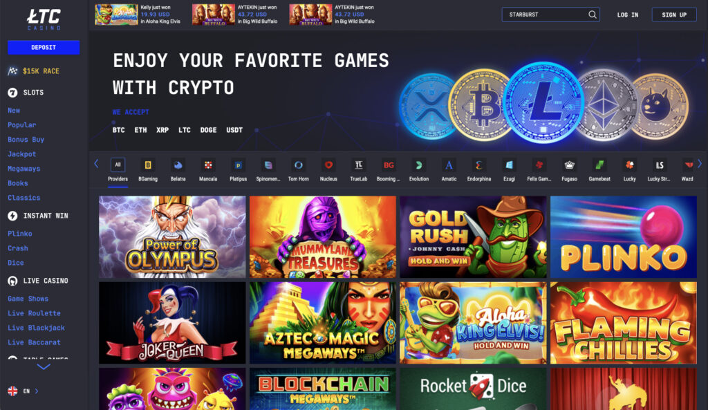 LTC Casino Screen